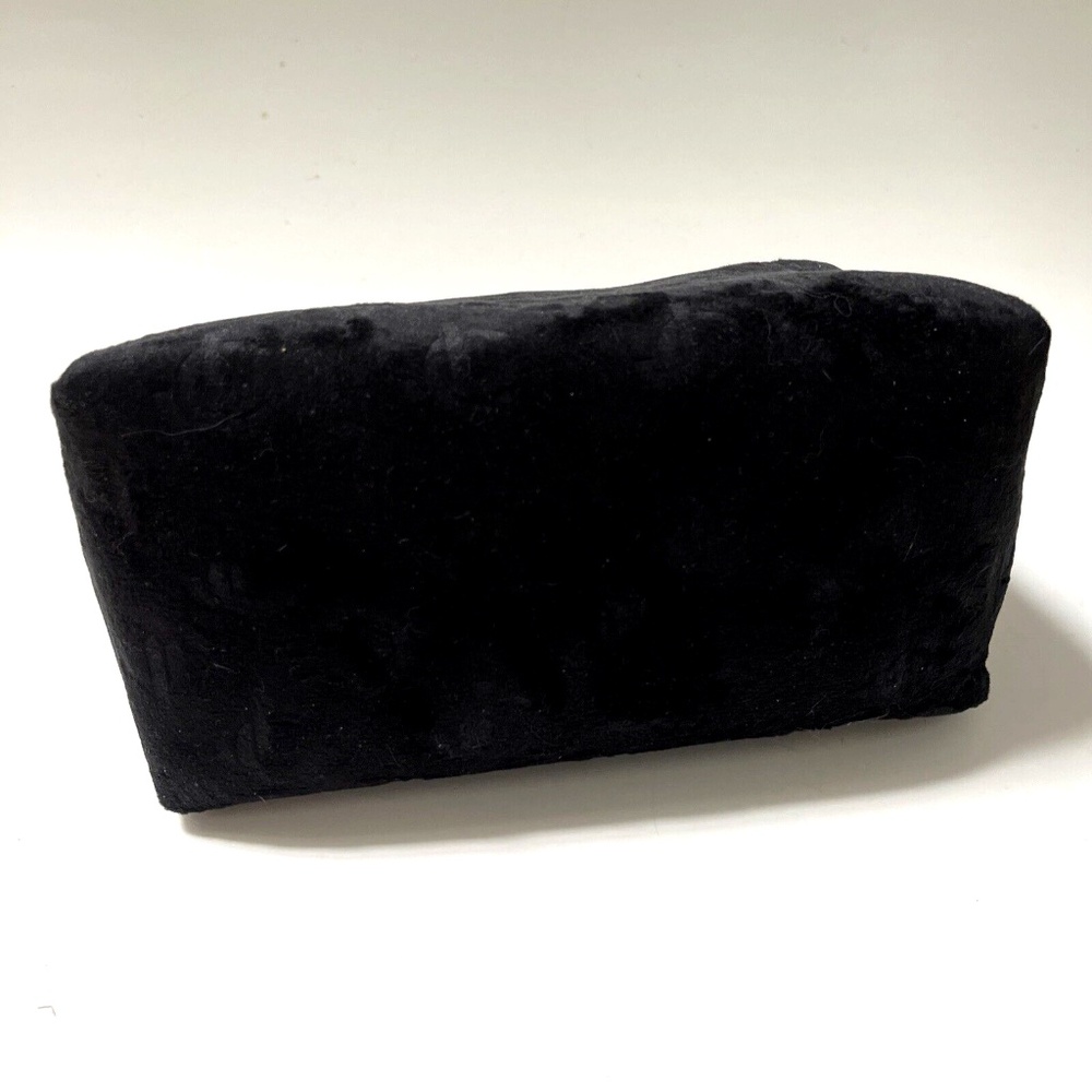 NWT Juicy Couture Black Velour Cosmetics Bag Embossed Logo Makeup Travel Case - Picture 6 of 10